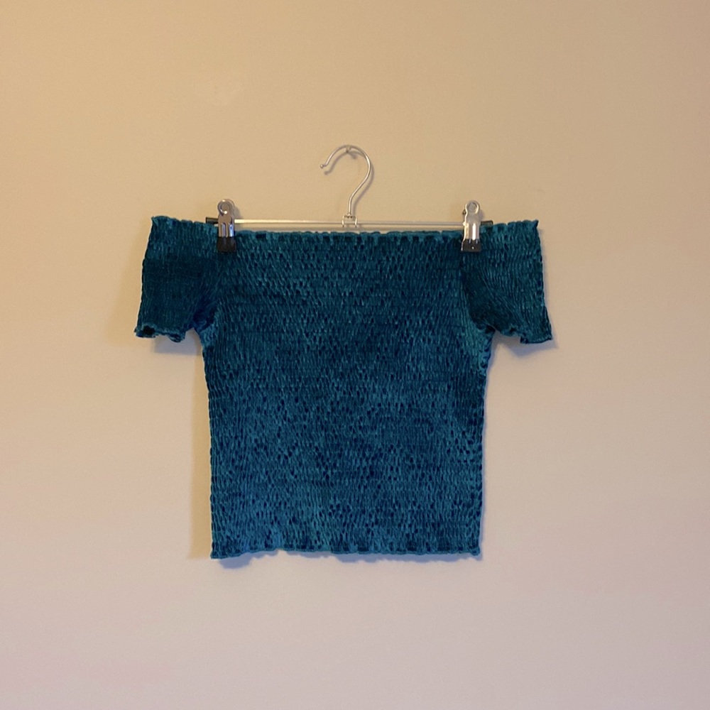 Light Before Dark Off-Shoulder Crop Top